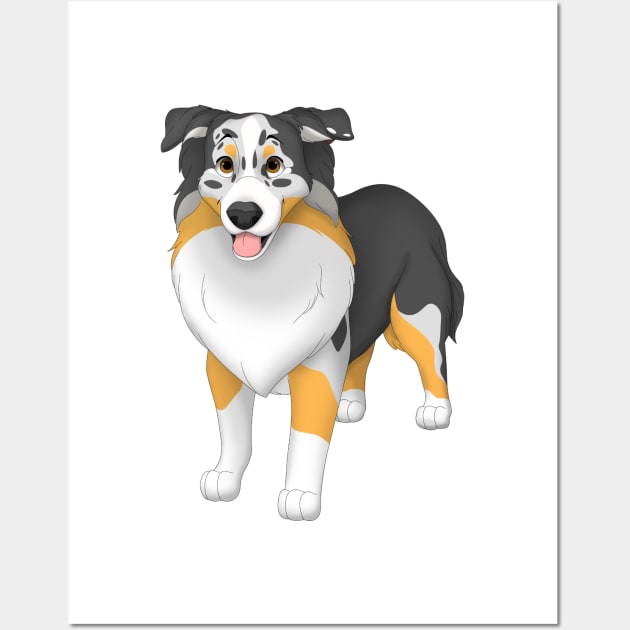 Miniature American Shepherd Dog Wall Art by millersye